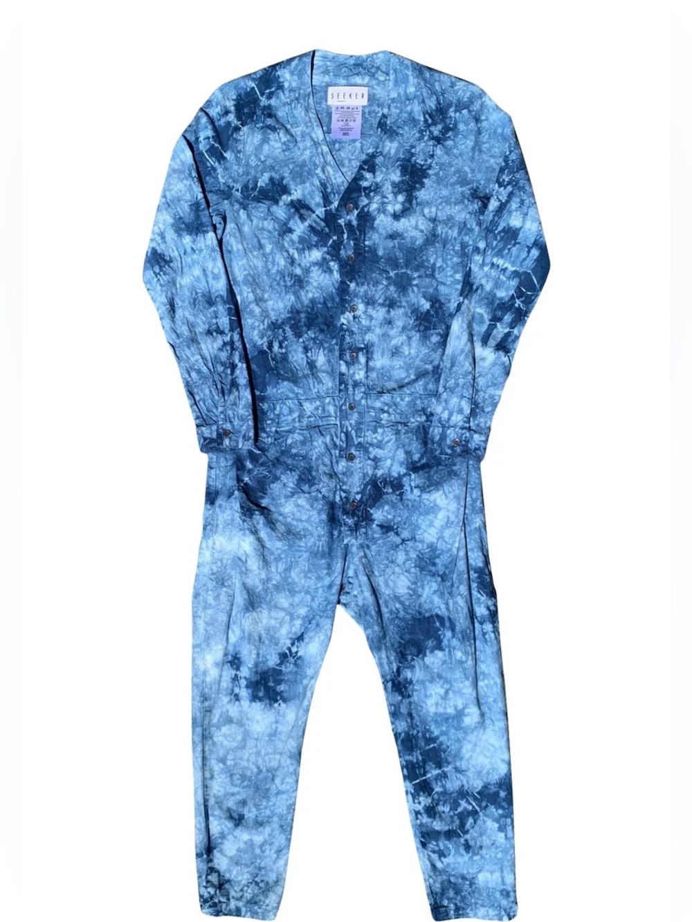 SEEKER x Free People Tie-Dye Organic Hemp Jumpsuit - Small